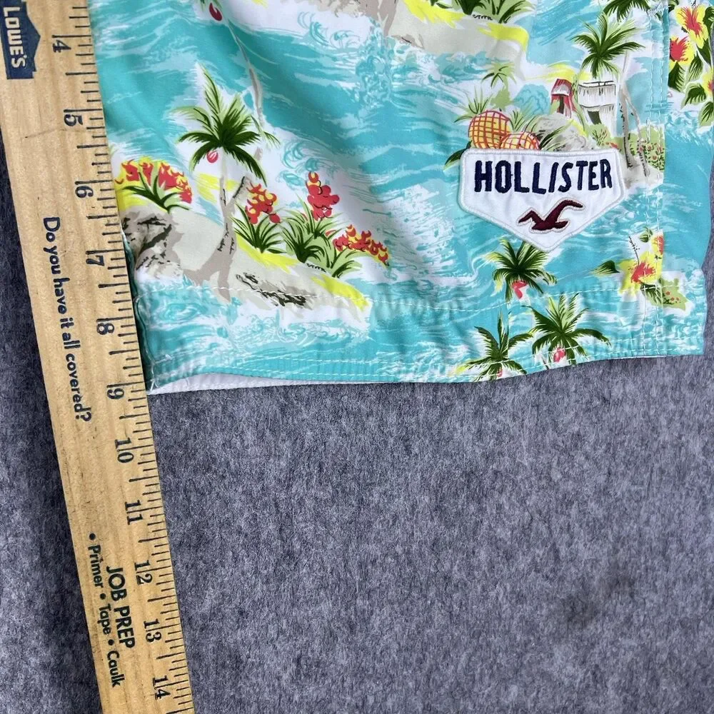 Vtg Hollister Men's Swim Shorts California Floral Print Hawaiian Surf Y2K Size L